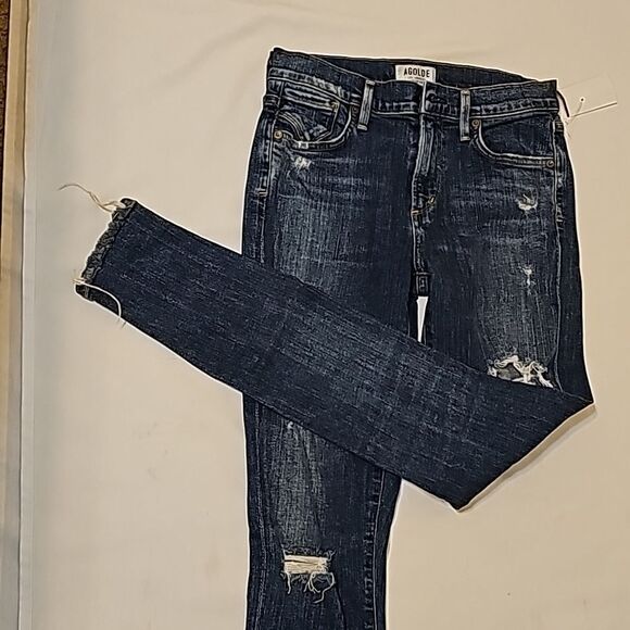 AGOLDE distressed skinny jeans 26 - Picture 4 of 13